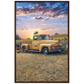 Sunflower Truck Premium Matte Paper Wooden Framed Poster