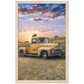 Sunflower Truck Premium Matte Paper Wooden Framed Poster