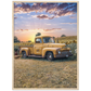 Sunflower Truck Premium Matte Paper Wooden Framed Poster