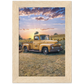 Sunflower Truck Premium Matte Paper Wooden Framed Poster