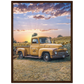 Sunflower Truck Premium Matte Paper Wooden Framed Poster