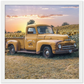 Sunflower Truck Premium Matte Paper Wooden Framed Poster