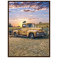 Sunflower Truck Premium Matte Paper Wooden Framed Poster
