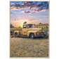 Sunflower Truck Premium Matte Paper Wooden Framed Poster