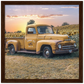 Sunflower Truck Premium Matte Paper Wooden Framed Poster
