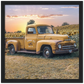 Sunflower Truck Premium Matte Paper Wooden Framed Poster