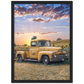 Sunflower Truck Premium Matte Paper Wooden Framed Poster