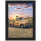 Sunflower Truck Premium Matte Paper Wooden Framed Poster