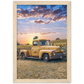 Sunflower Truck Premium Matte Paper Wooden Framed Poster