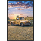 Sunflower Truck Premium Matte Paper Wooden Framed Poster