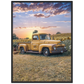 Sunflower Truck Premium Matte Paper Wooden Framed Poster