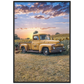 Sunflower Truck Premium Matte Paper Wooden Framed Poster
