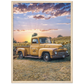 Sunflower Truck Premium Matte Paper Wooden Framed Poster