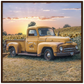 Sunflower Truck Premium Matte Paper Wooden Framed Poster