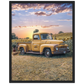 Sunflower Truck Premium Matte Paper Wooden Framed Poster