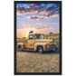 Sunflower Truck Premium Matte Paper Wooden Framed Poster