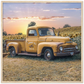Sunflower Truck Premium Matte Paper Wooden Framed Poster