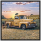 Sunflower Truck Premium Matte Paper Wooden Framed Poster