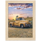 Sunflower Truck Premium Matte Paper Wooden Framed Poster