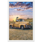 Sunflower Truck Premium Matte Paper Wooden Framed Poster
