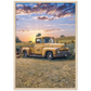Sunflower Truck Premium Matte Paper Wooden Framed Poster