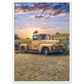 Sunflower Truck Premium Matte Paper Wooden Framed Poster