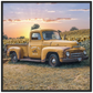 Sunflower Truck Premium Matte Paper Wooden Framed Poster