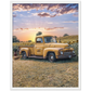 Sunflower Truck Premium Matte Paper Wooden Framed Poster