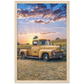 Sunflower Truck Premium Matte Paper Wooden Framed Poster