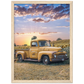 Sunflower Truck Premium Matte Paper Wooden Framed Poster